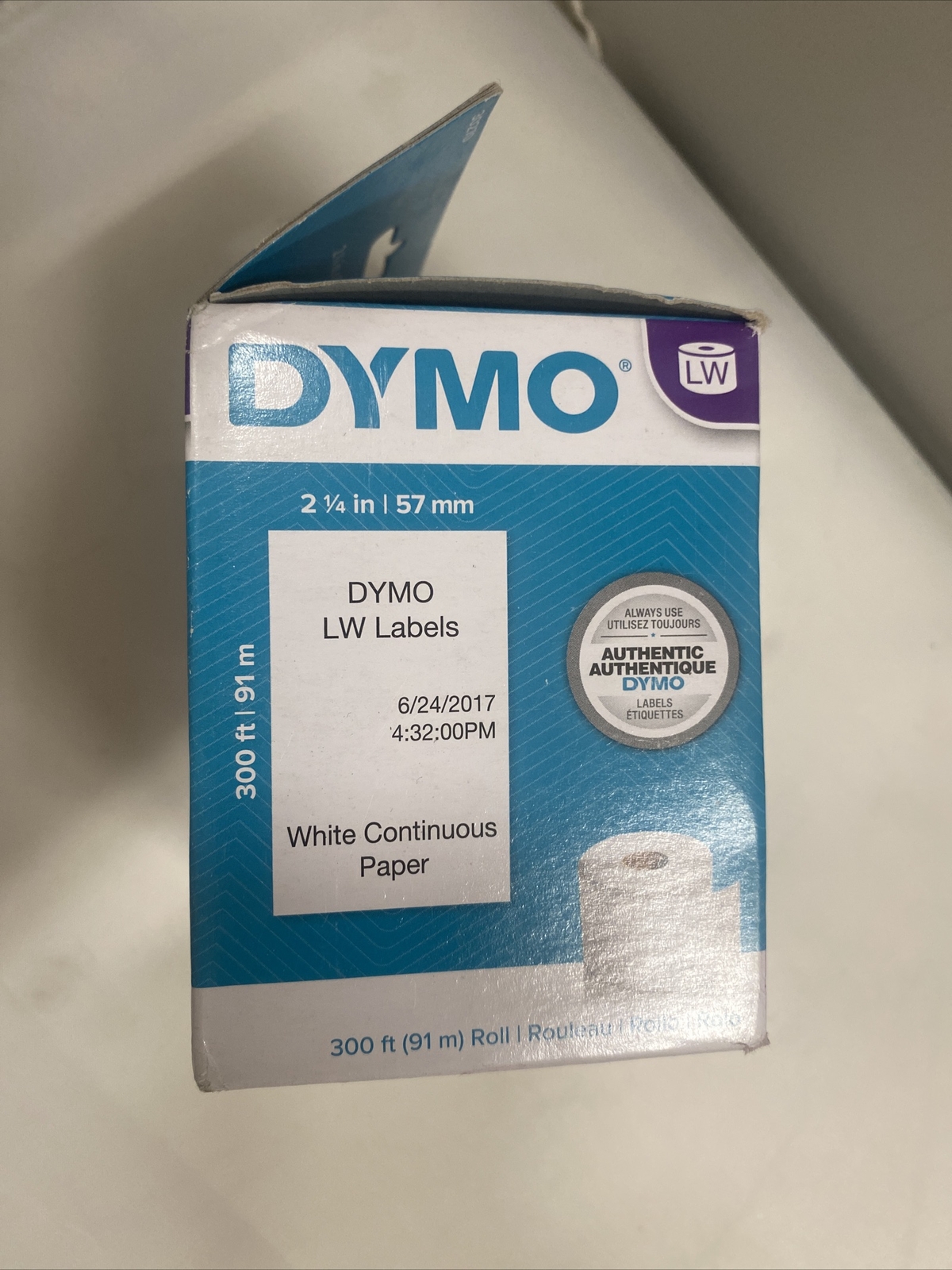 DYMO LW Continuous Labels for LabelWriter Label Printers, White,”2-1/4″ x…