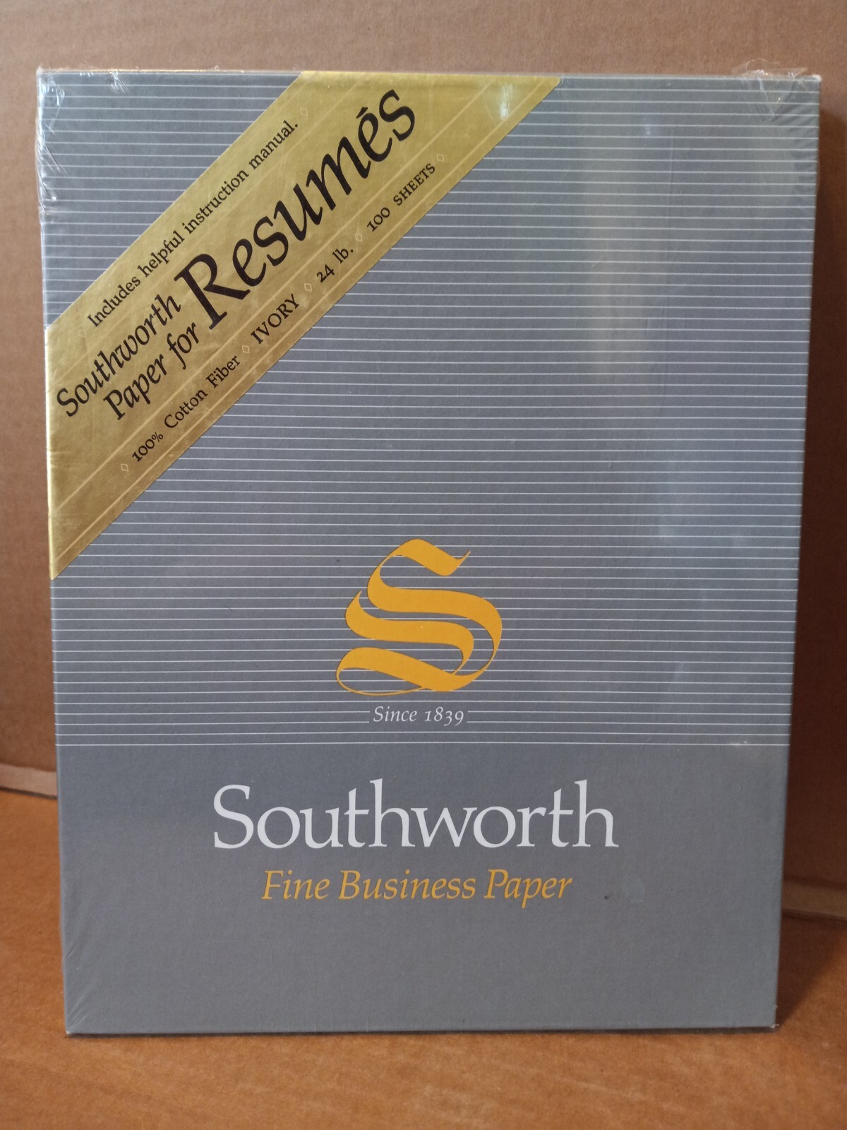 Southworth Fine Business Paper 100% Cotton 24Lb 8.5 X 11 Ivory 100 sheets