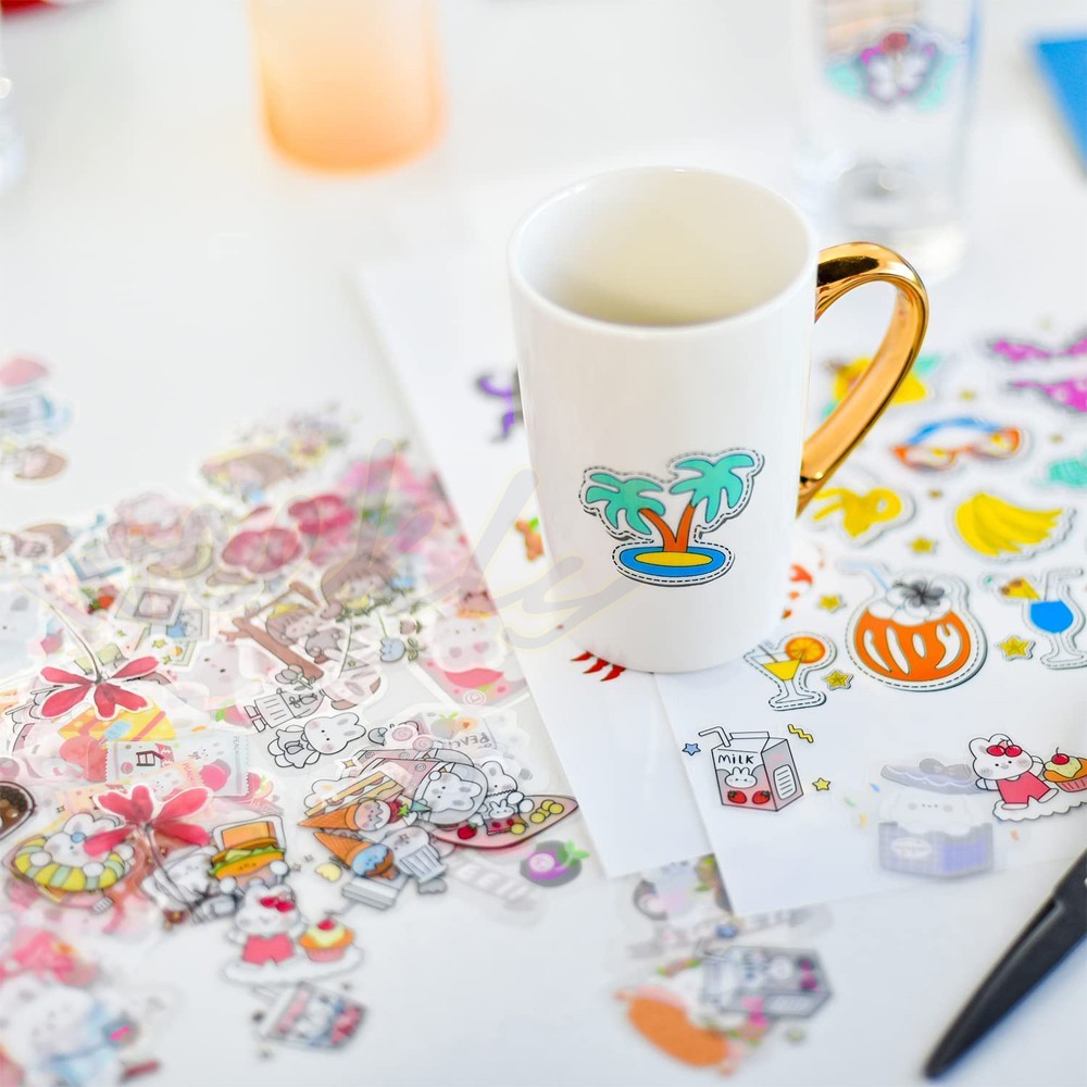 Printable Vinyl Sticker Paper 8.5×11 Glossy Matte Clear for Inkjet Laser Printer