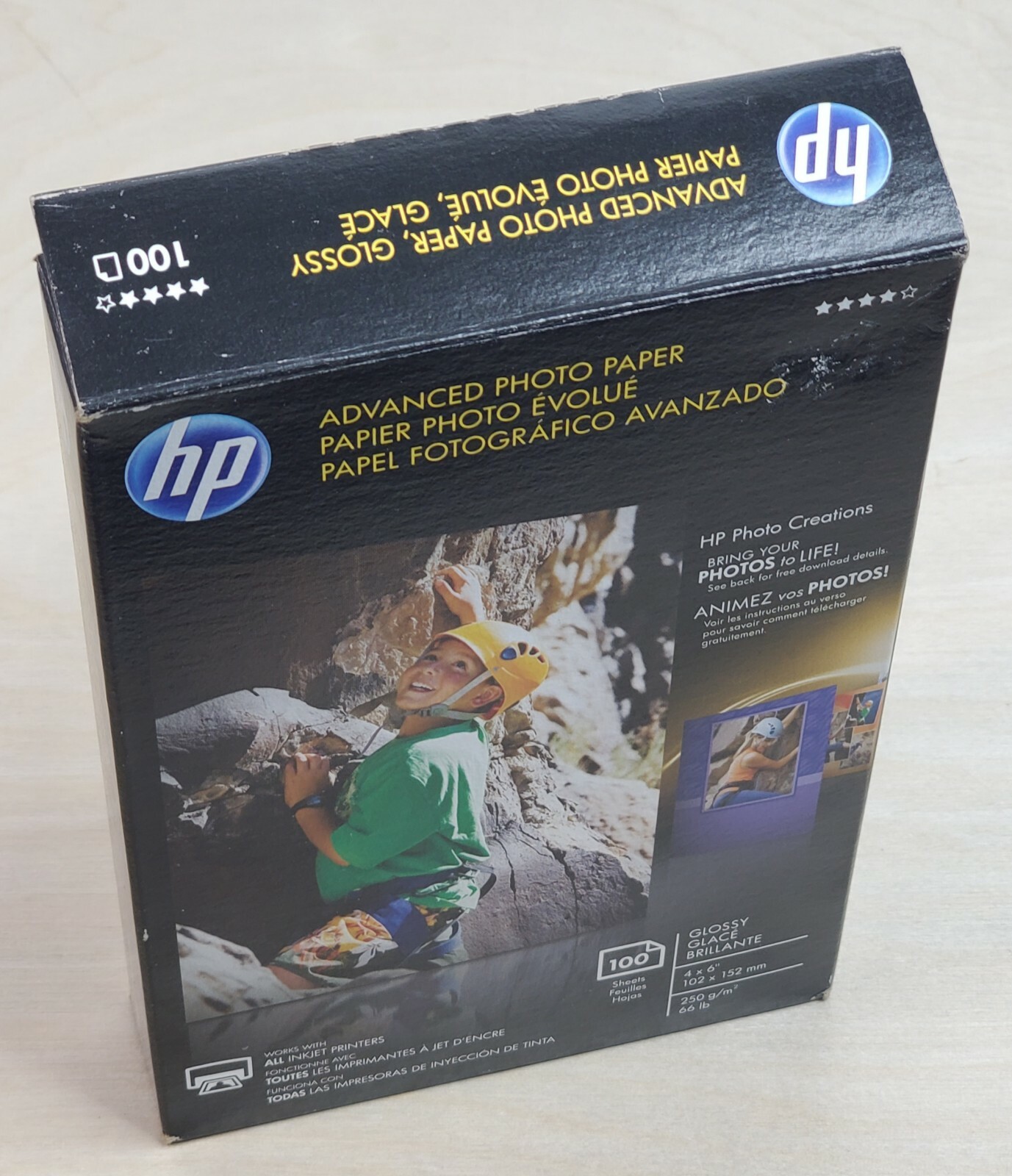 HP Everyday PHOTO PAPER 100 Glossy Sheets 4 x 6″ Q6638A Open Box