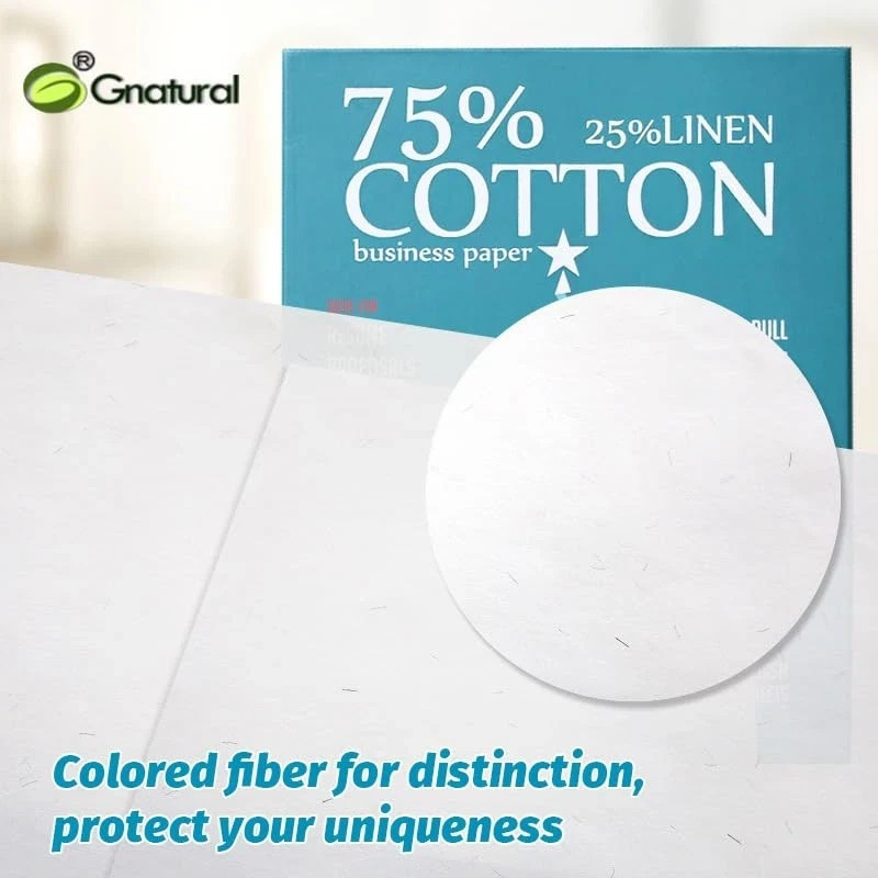 75% cotton 25% linen paper85gsm inkjet printing paper8.5×11 white color get