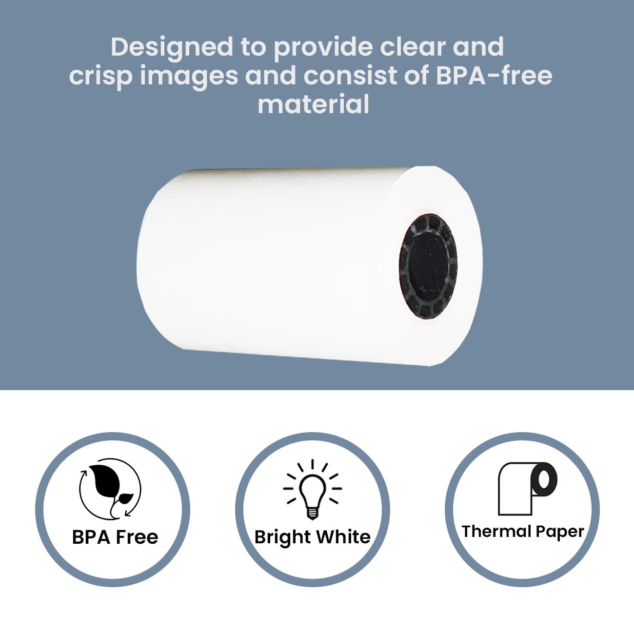 Bam POS Thermal Paper Rolls – 2 1/4 X 50′ Length – Designed 50 Rolls, white
