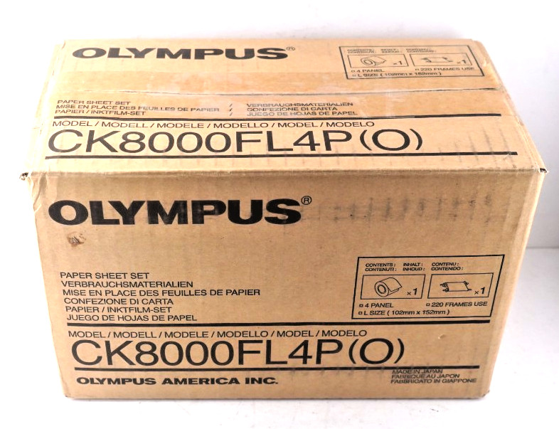 New Genuine OEM OLYMPUS CK8000FL4P Paper Sheet Set for Color Printer – NO RIBBON