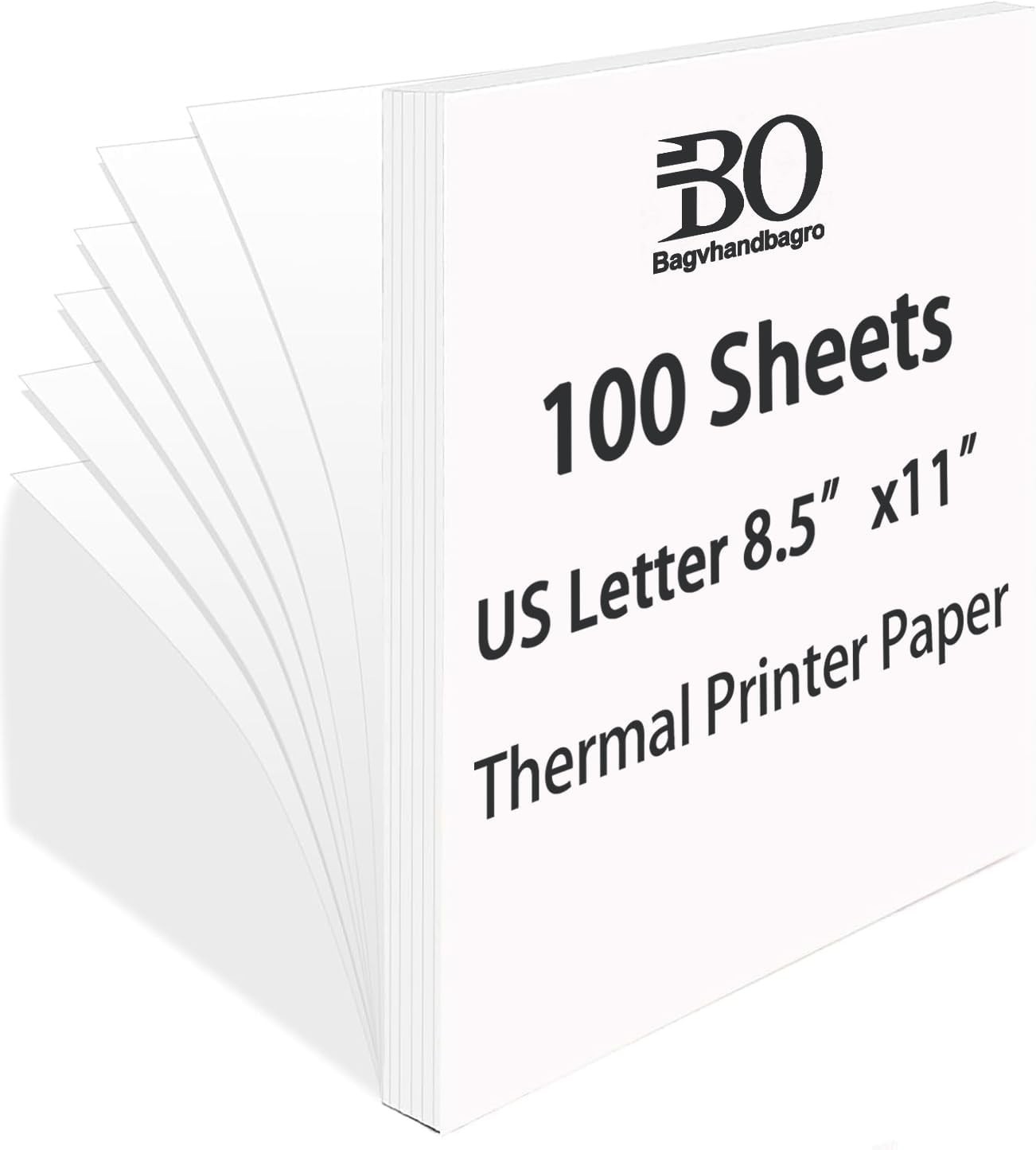 Papel Termico 8.5×11 Pulgadas Carta Impresora M08F M832 M834 MT800 100 Hojas