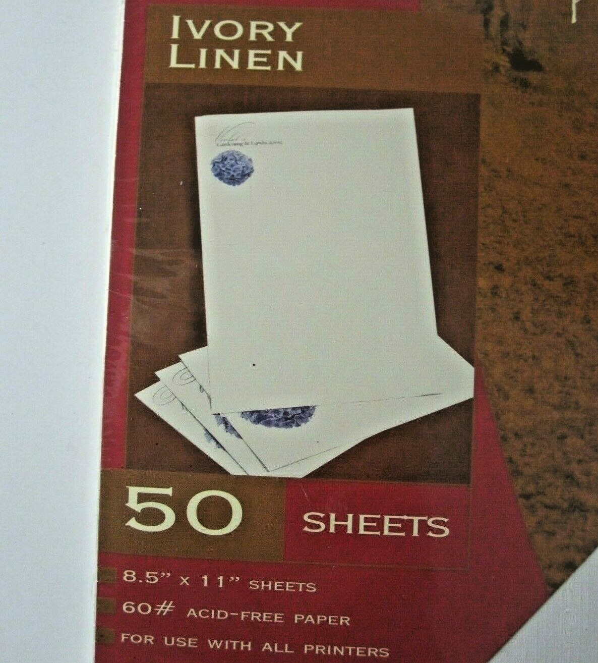 Geographics Naturals Ivory Linen Letterhead Paper 50 Sheets All Printer Use New