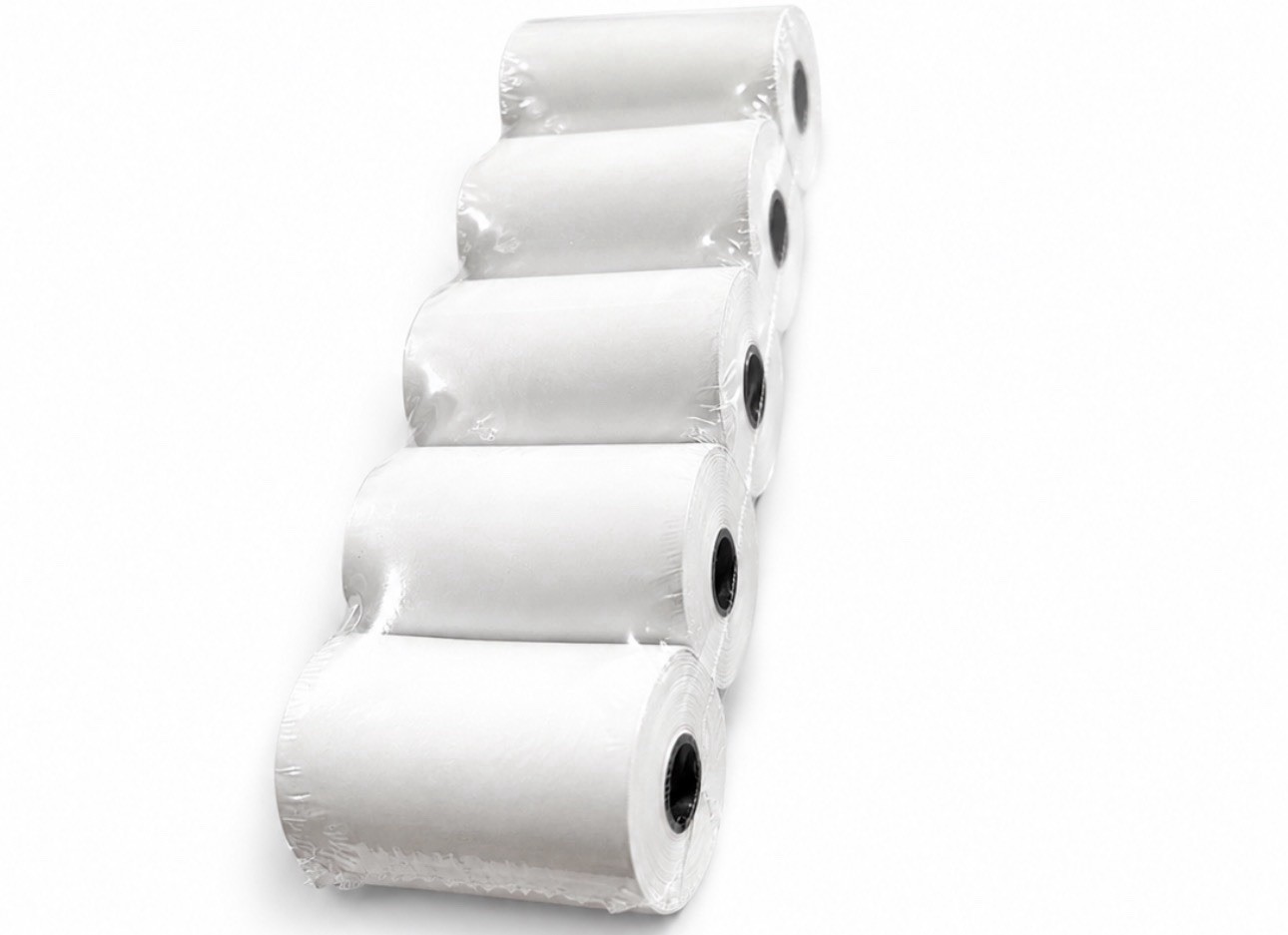 (5 Rolls) 2 1/4 x 85ft Thermal Paper Receipt Rolls 2.25 x 85 ft, 5 ROLLS, white