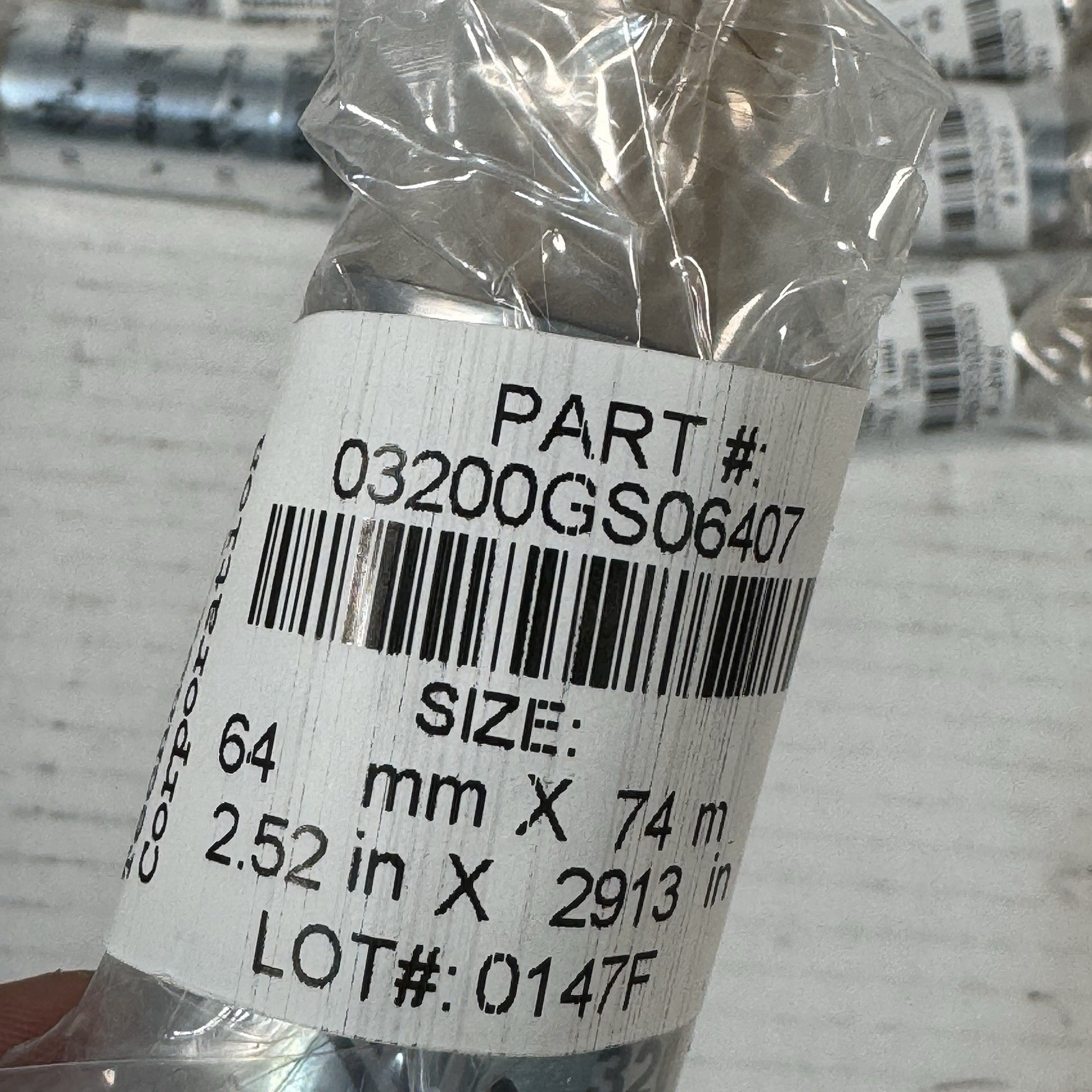 Zebra 2.52 x 2913″ 3200 Wax Resin Ribbons 03200GS06407 Genuine OEM – 18 Rolls
