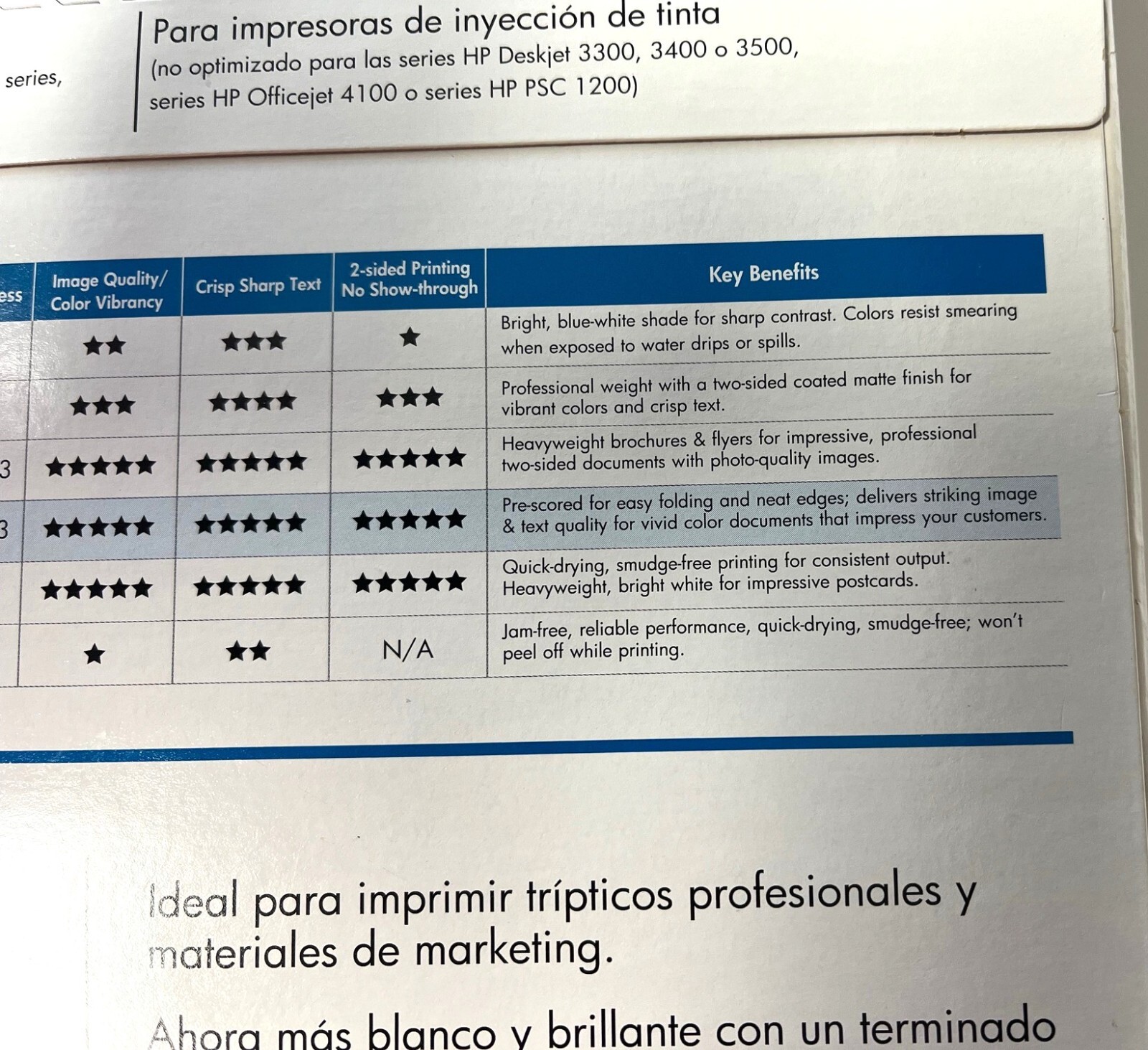 HP Tri-fold Brochure Paper Glossy Pk 100 Sheets NEW