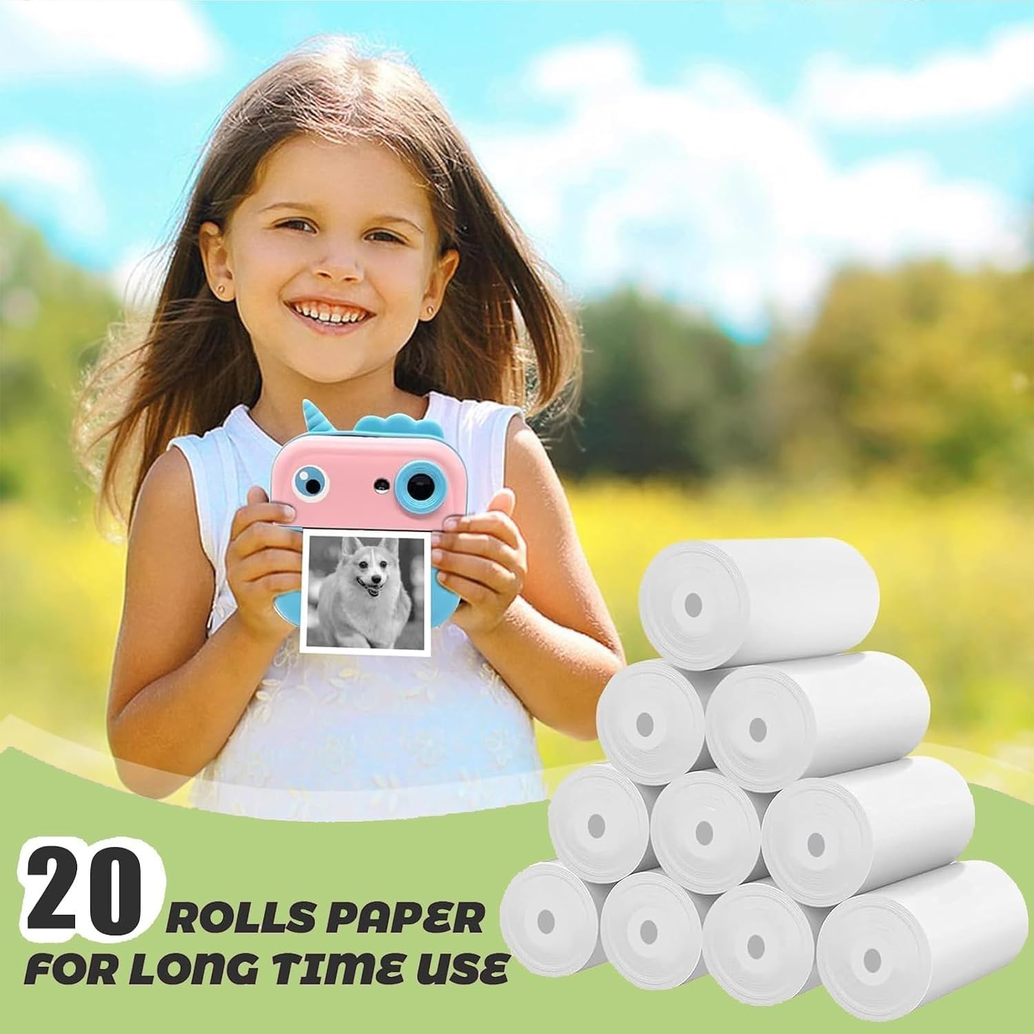 20 Rolls Self-Adhesive Sticker Thermal Paper for Sticker Printer, 57x25mm | C…
