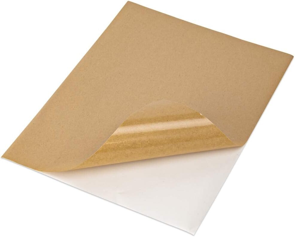 2000 Full Sheet Kraft Paper Sticker Paper, Printable Brown Labels, 8.5″ x 11″