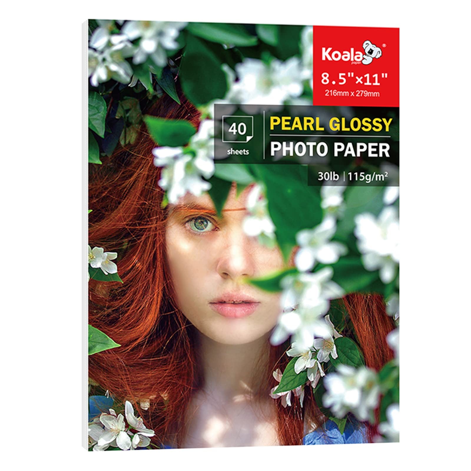 Koala Pearl Glossy Thin Photo Paper 8.5×11 Inches 40 Sheets 30lbs Shiny for D…