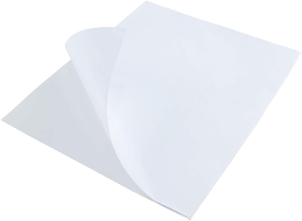 30 Sheets Printable Sticker Paper – White Matte Full Sheet Labels 8.5 x11 Inkjet