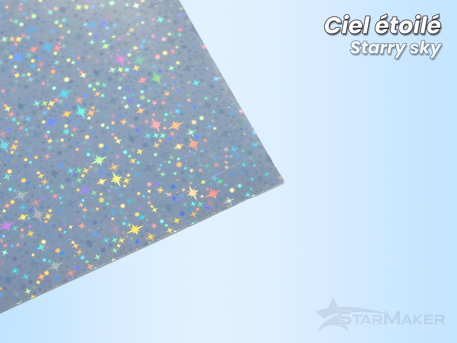 A4 x 10 Sheets Self Adhesive Vinyl, Holographic, with Plastic Film, Adhesive…