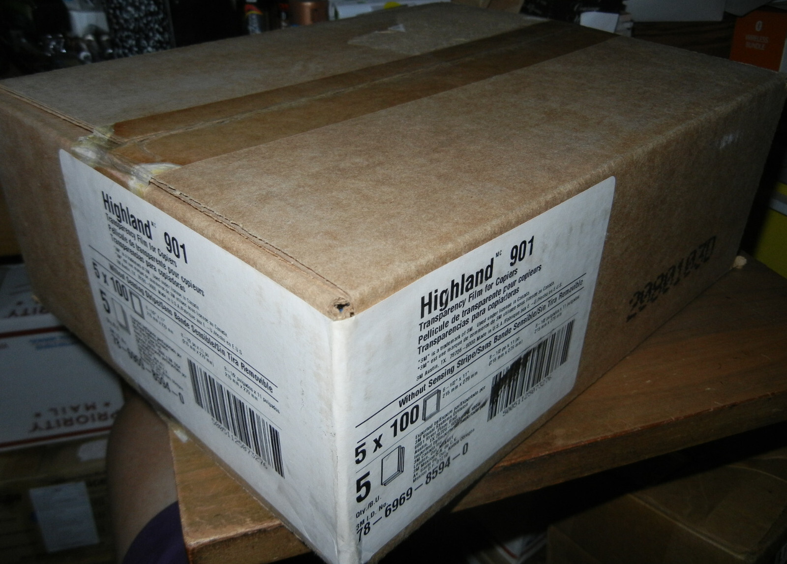 5 Lot HIGHLAND 901 Transparency Film For Copiers – 100 Sheets per box NEW!