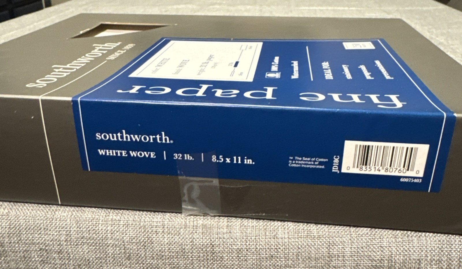 Southworth Parchment Paper 32 lb White Wove 100 Bright 8.5 x 11 750 sheets