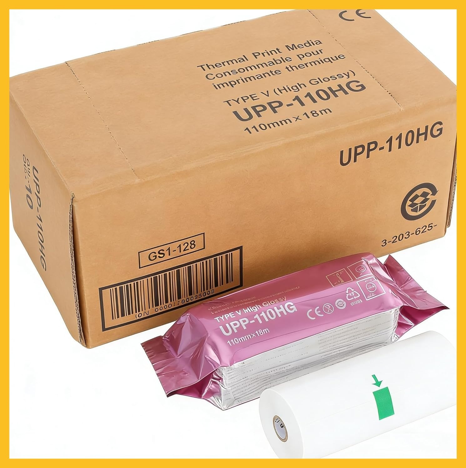 UPP-110HG Type V High Gloss Ultrasound Paper Film/Media 10 rolls,Replacement for