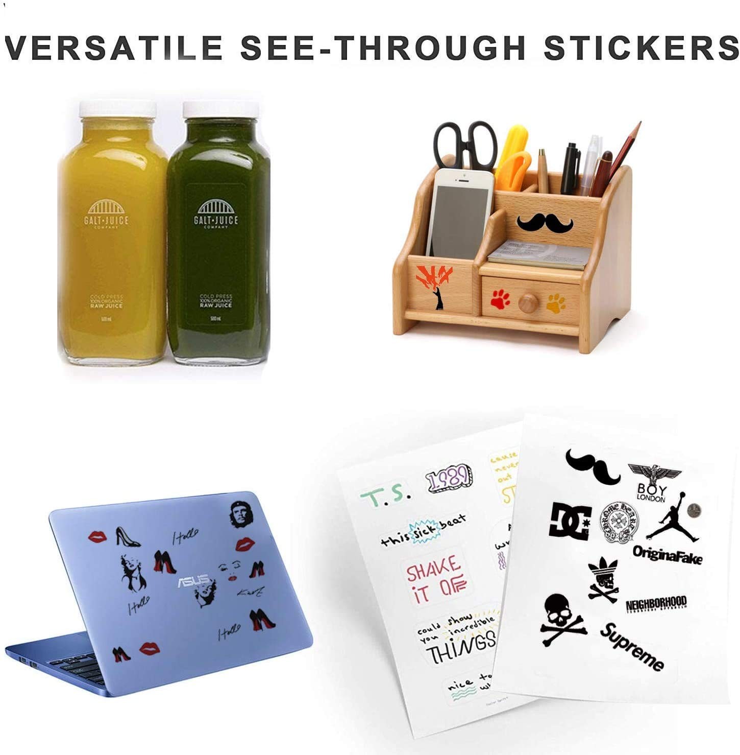 Printable Transparent Sticker Paper 8.5×11″ 25 Sheets for Inkjet Printers