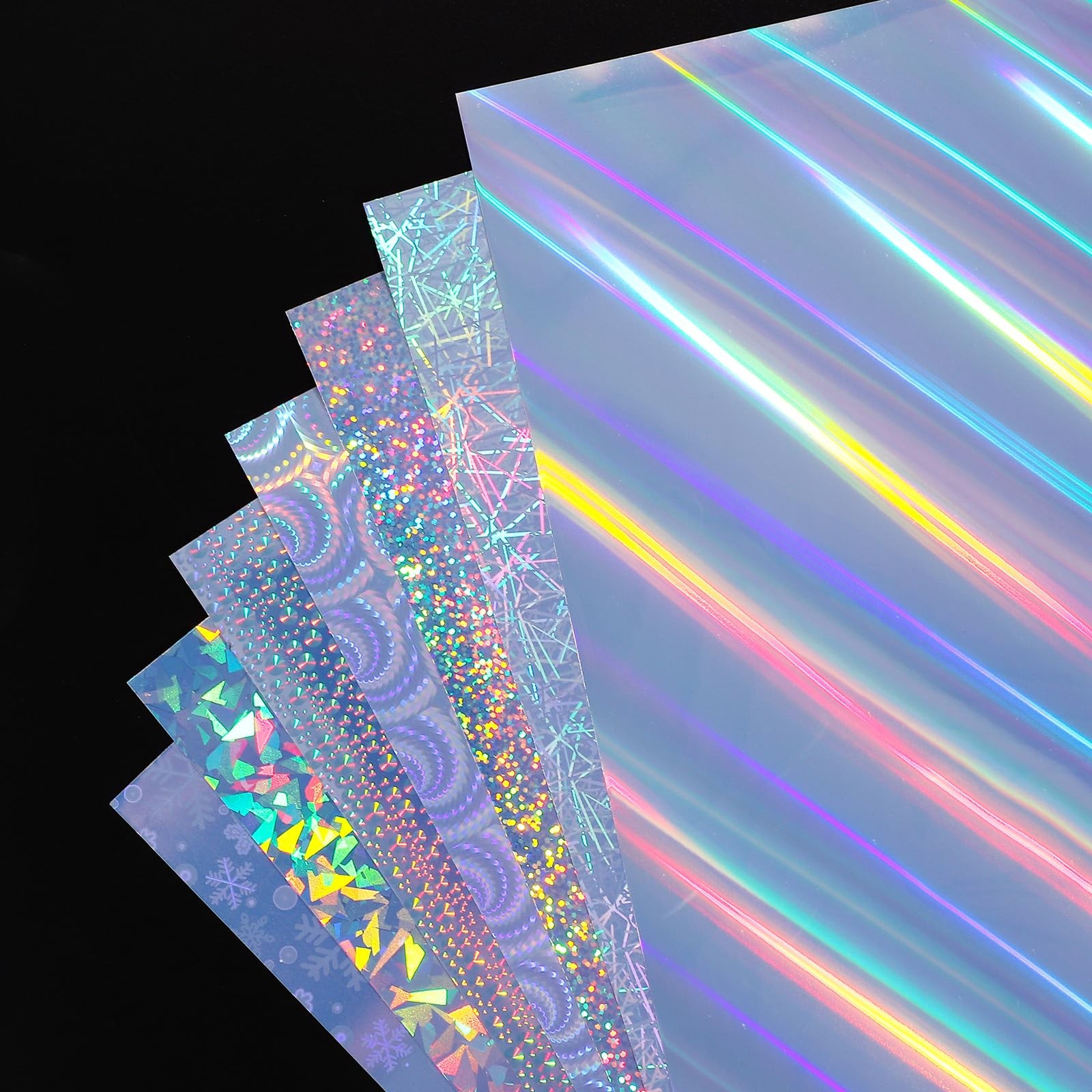 12×8 Inch Printable Holographic Sticker Paper, 6 Sheets Vinyl Sticker Paper A…