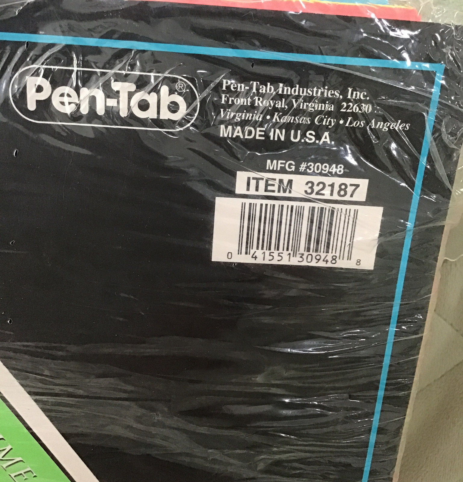 Open Pkg Pen-Tab Industries, Inc. Heavyweight Bond Bright Shades 8.5 x 11” Paper
