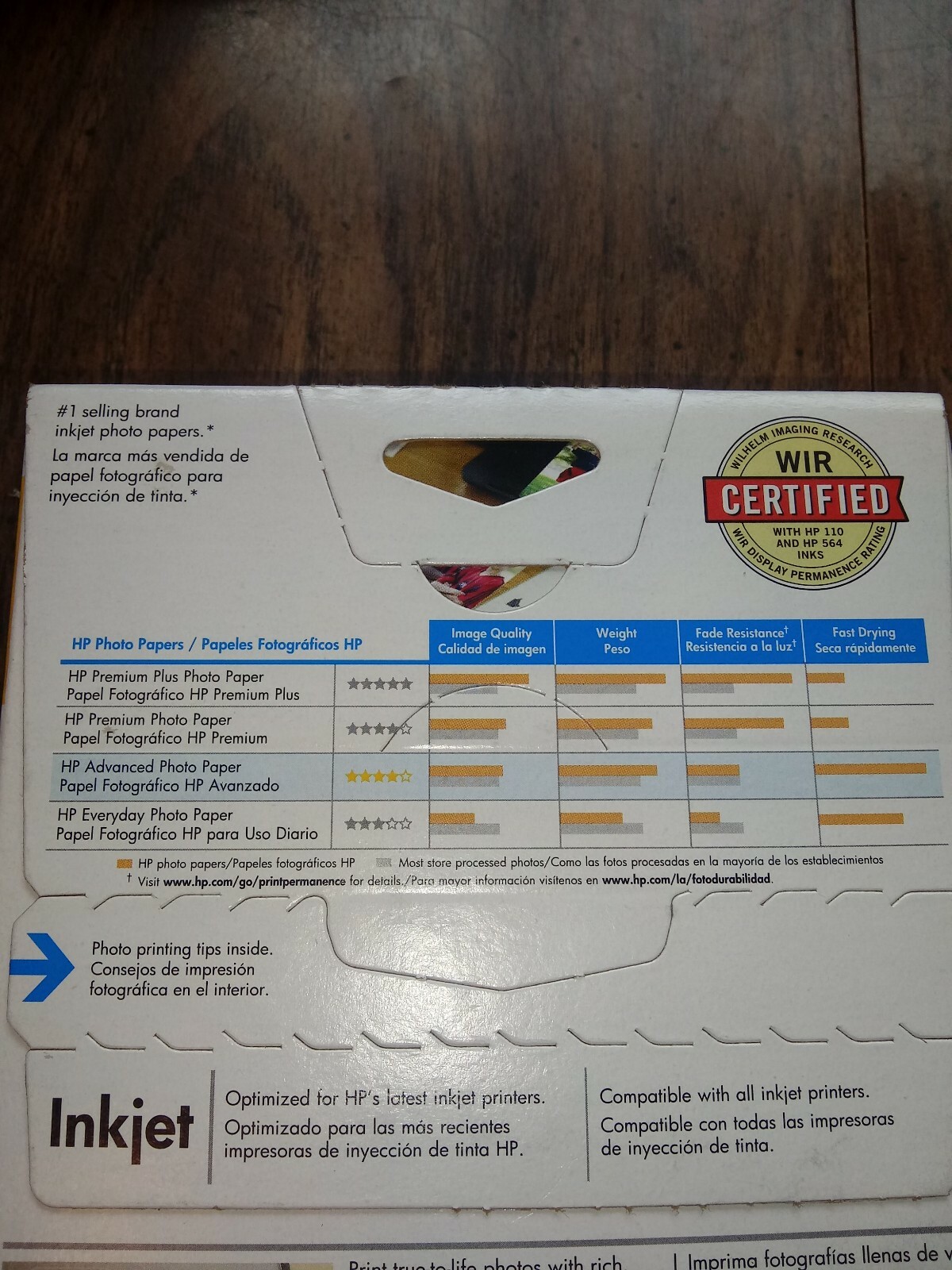 Brand New Hp Advanced Photo Paper 100 Glossy Glace Q6638A – 2 sealed 100 cts