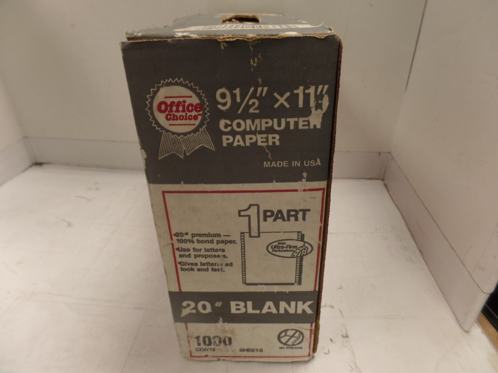 OFFICE CHOICE #20 Blank 1000 Continuous Sheets 9.5″x11″ Computer Paper #368704