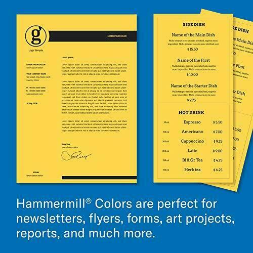Hammermill Colored Paper 20 lb Goldenrod Printer Paper 8.5 x 11-1 Ream 500 Sh…