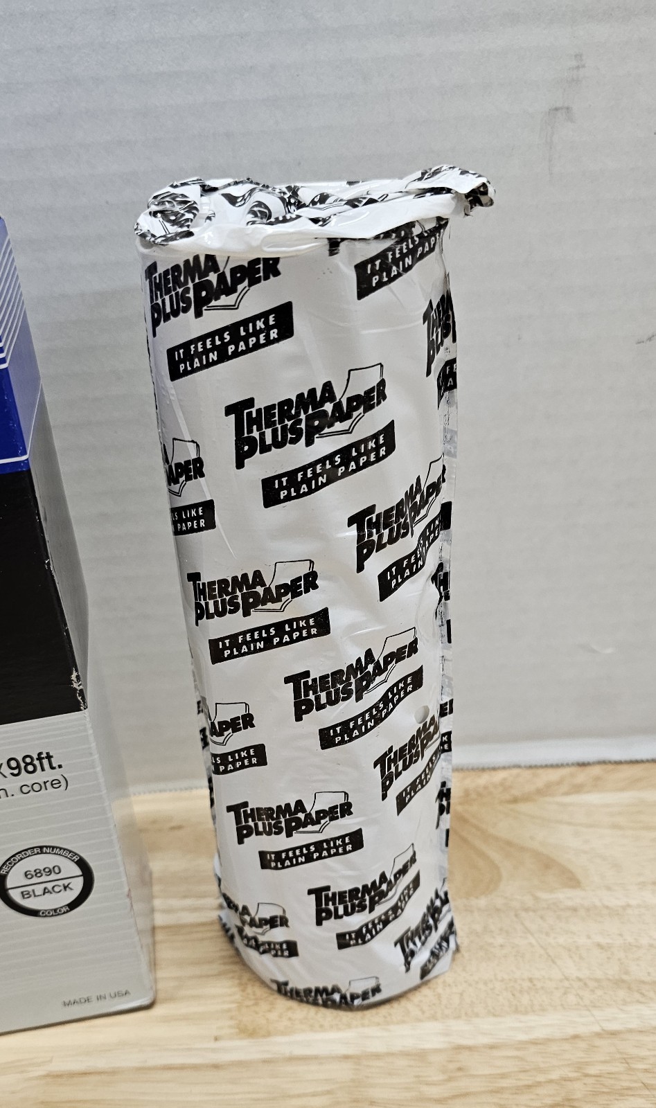 1 Roll ONLY Brother Thermal Plus Fax Paper, #6890, 8-1/2 in X 98 ft, 1 in Core