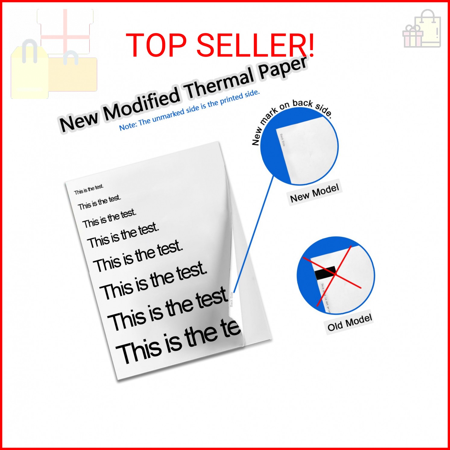 Thermal Printer Paper 8.5 x 11 Inch, 100 Sheets US Letter Size Thermal Paper, Co