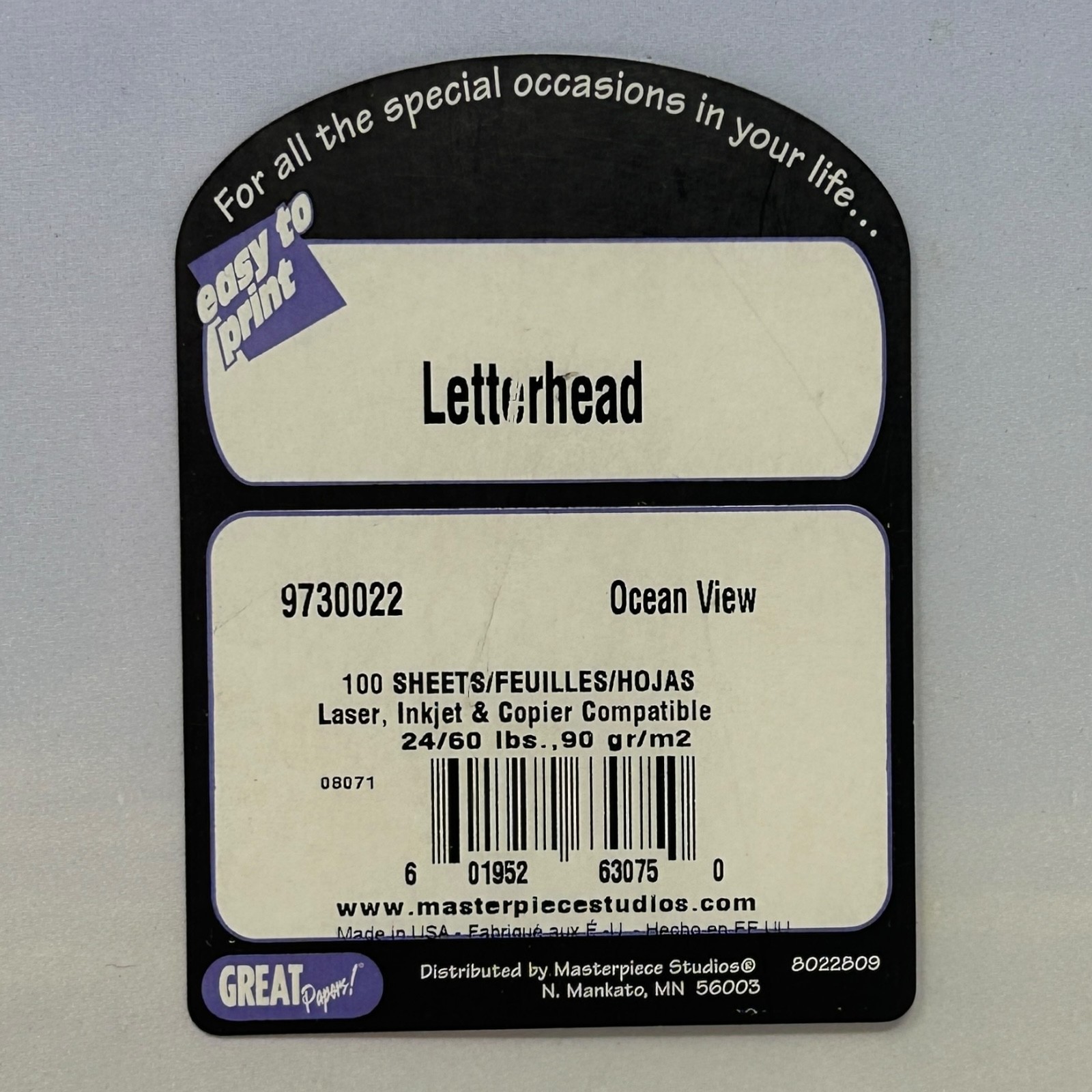 Great Papers Letterhead Lighthouse Ocean 100 Count Inkjet Copier Printer Paper