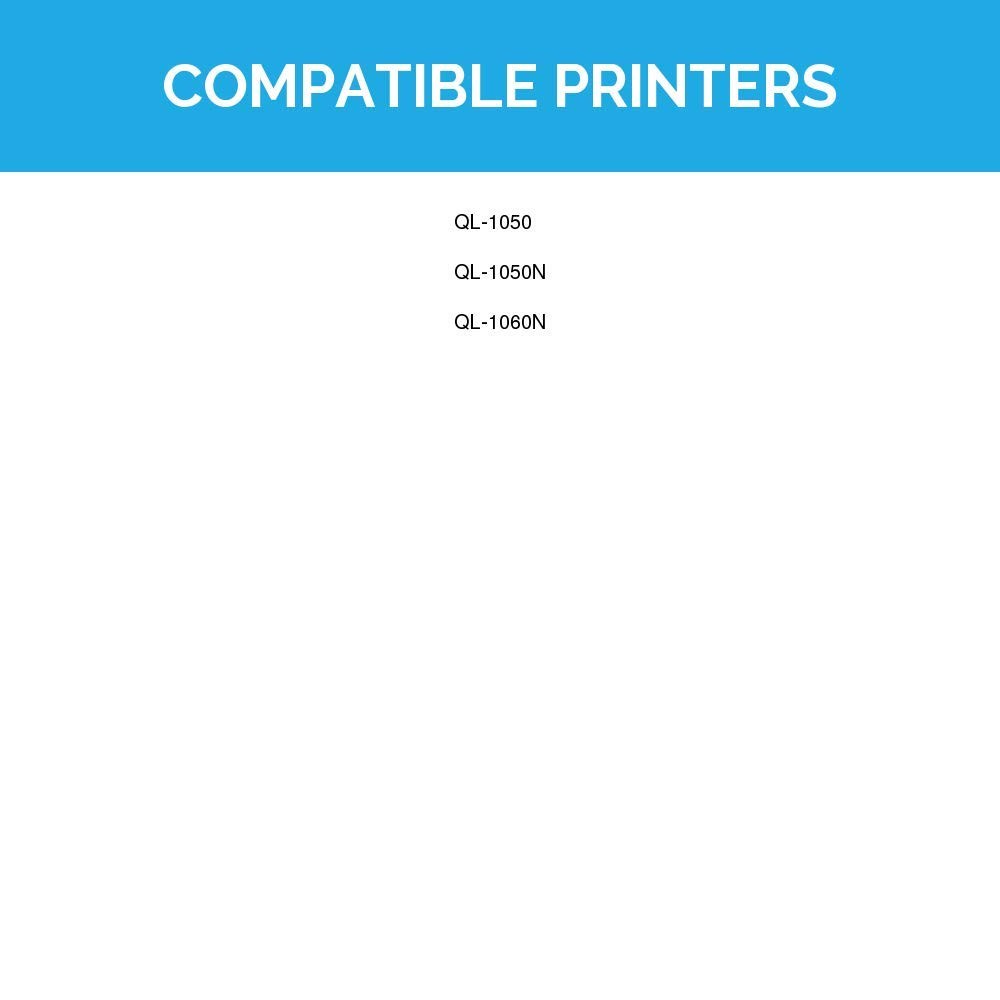 LD Compatible Set of 2 DK-2243 White Paper Tape Roll for Brother QL-1050 QL-1050