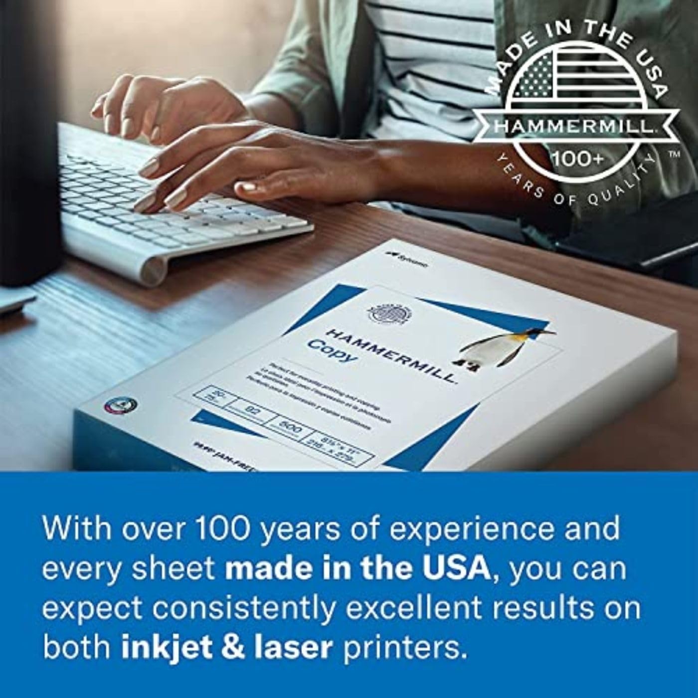 Bright White Copy Paper – 28 lb, 500 Sheets 8.5×11 for Stunning Prints