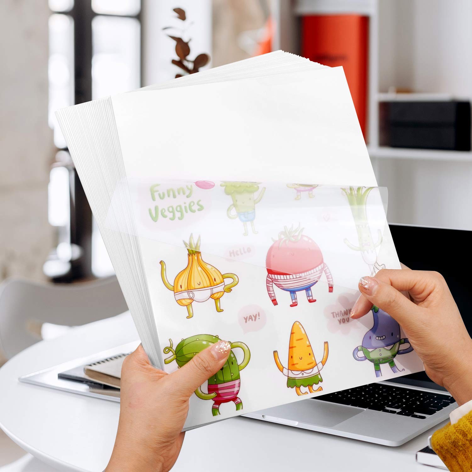 Printable Sticker Paper for Your Inkjet Printer – 8.5 x 11 Inches 20 Sheets T…