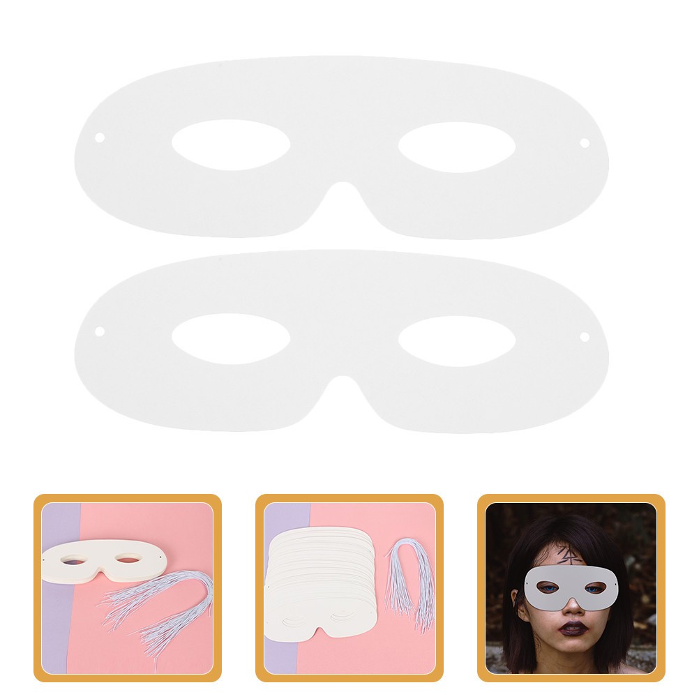 40 Pcs Masquerade White Mask Craft Masks to Decorate Blank for Crafts Diy