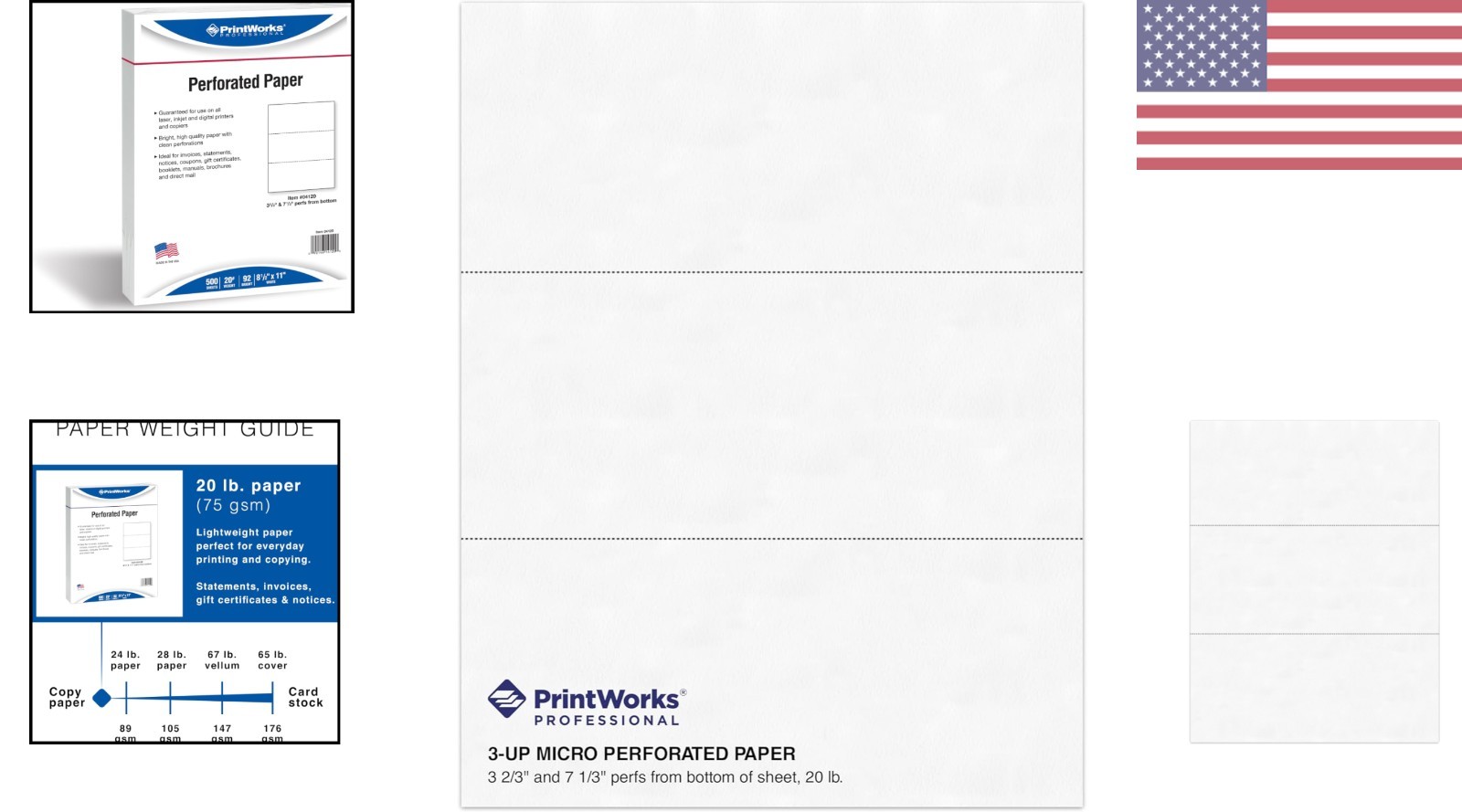 500 Sheets of 3-Part Perforated Paper – Ideal for W-2 & 1099 Forms