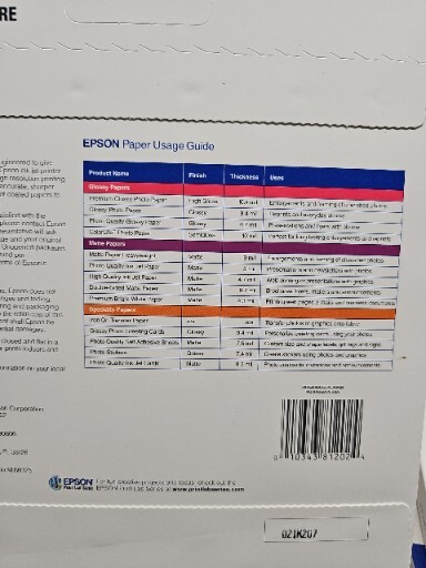 9 Packages Epson Photo Quality Inkjet Paper Matte 8-1/2″ x 11″ New Sealed But 1