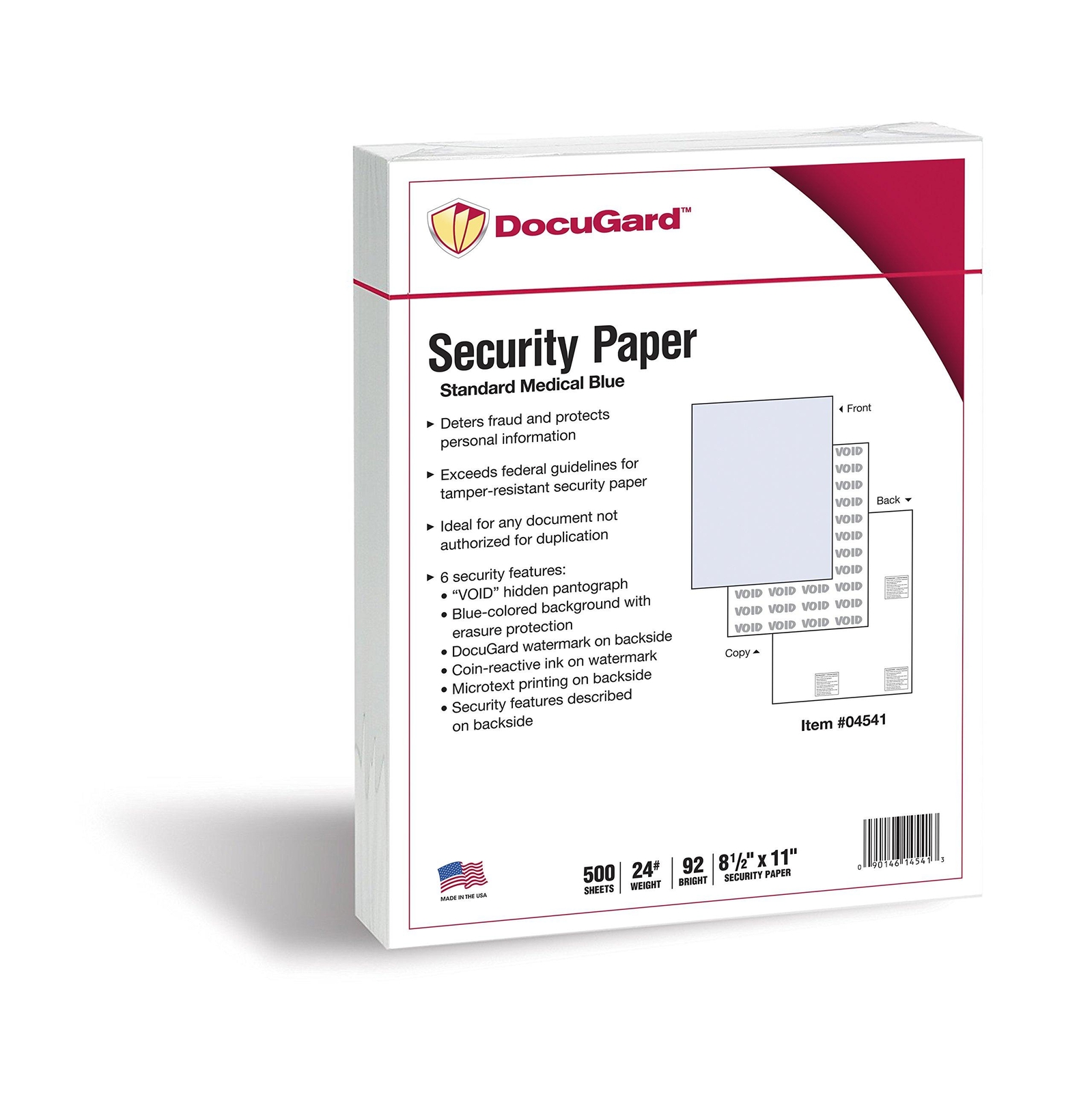 DocuGard Standard Medical Security Paper for Printing Prescriptions and Preve…