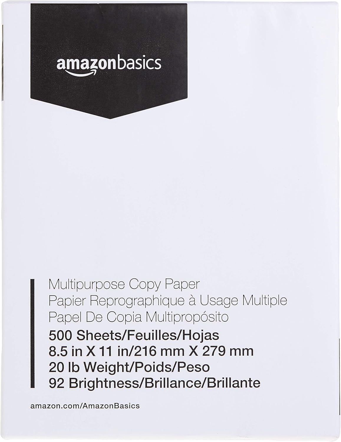 Copier Printer Paper 8.5 x 11 White 20lb Multipurpose Copy 92 Bright White