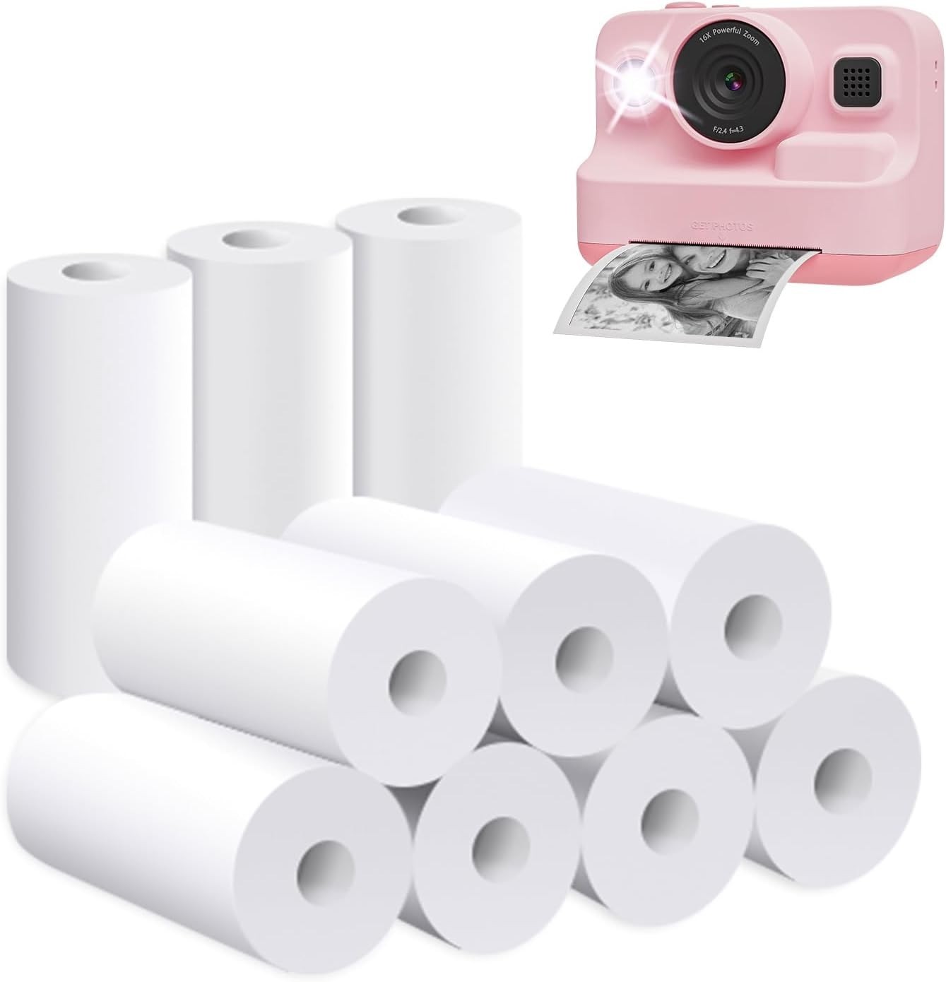 Printing Paper, Printing Camera Refill Thermal Paper 10 Rolls, BPA Free, 10 R…