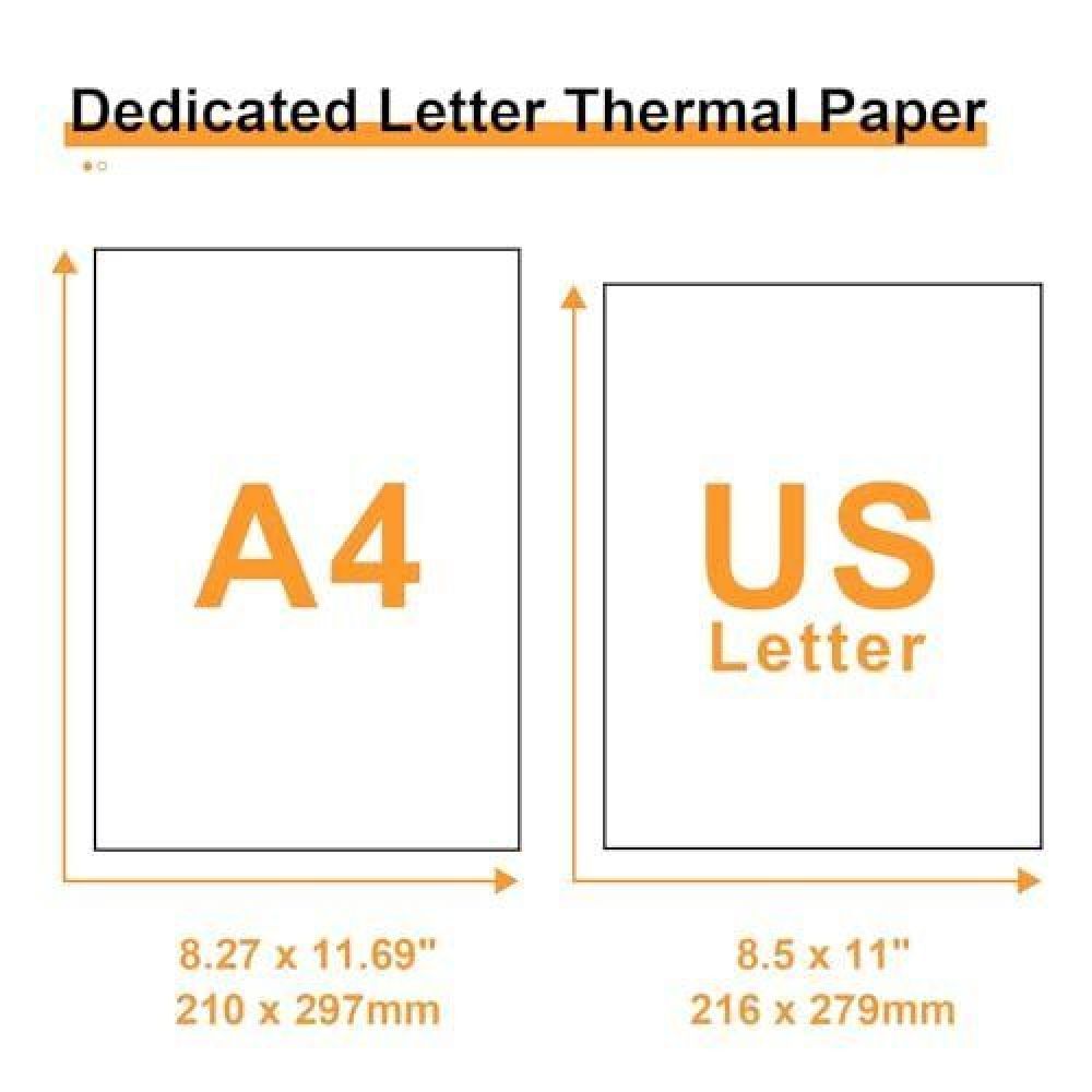 Folded A4 Thermal Continuous Paper 8.5×11″ For M08F M832 Hprt Printer 100-1000