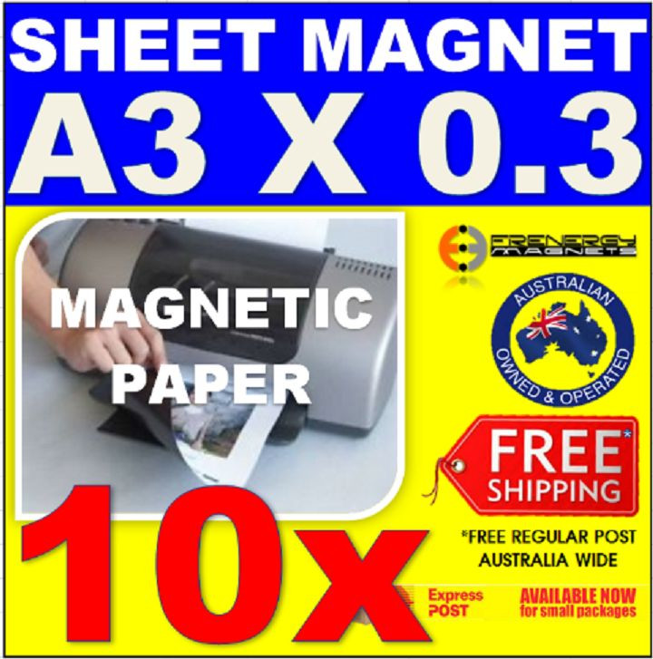 10x Magnetic Sheets A3 x 0.3mm Printing Paper Sheet Rubber Printer Magnet Poster