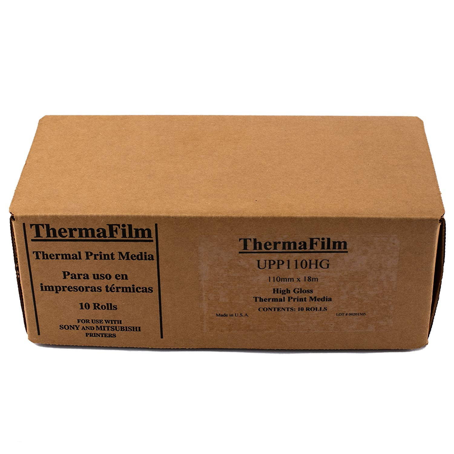 Compatible UPP110-HG Generic High Gloss Ultrasound Film/Media 5 Rolls, 110Mm X 1
