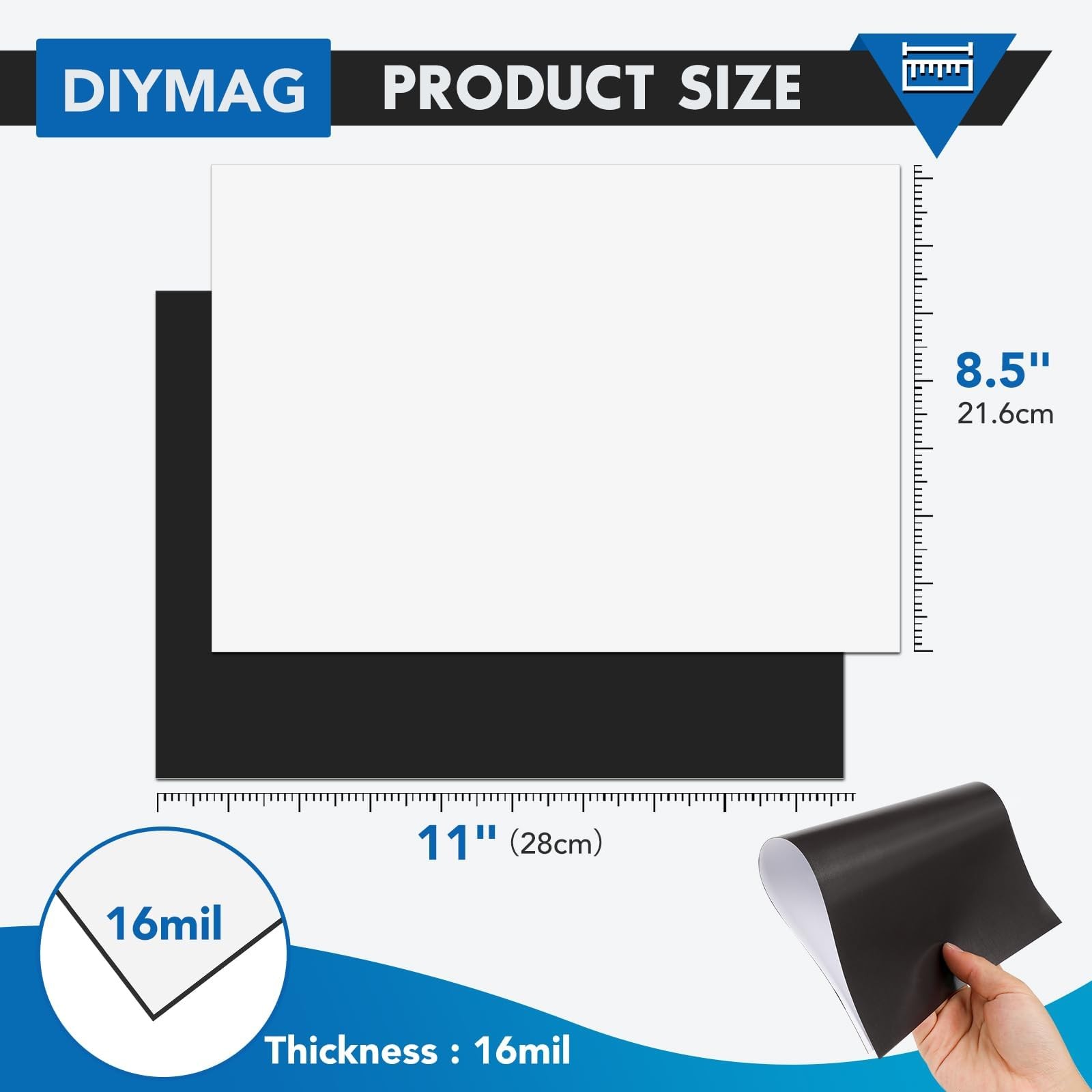 DIYMAG Printable Magnetic Sheets, Glossy 32Pcs 8.5″x11″ for Inkjet Printers