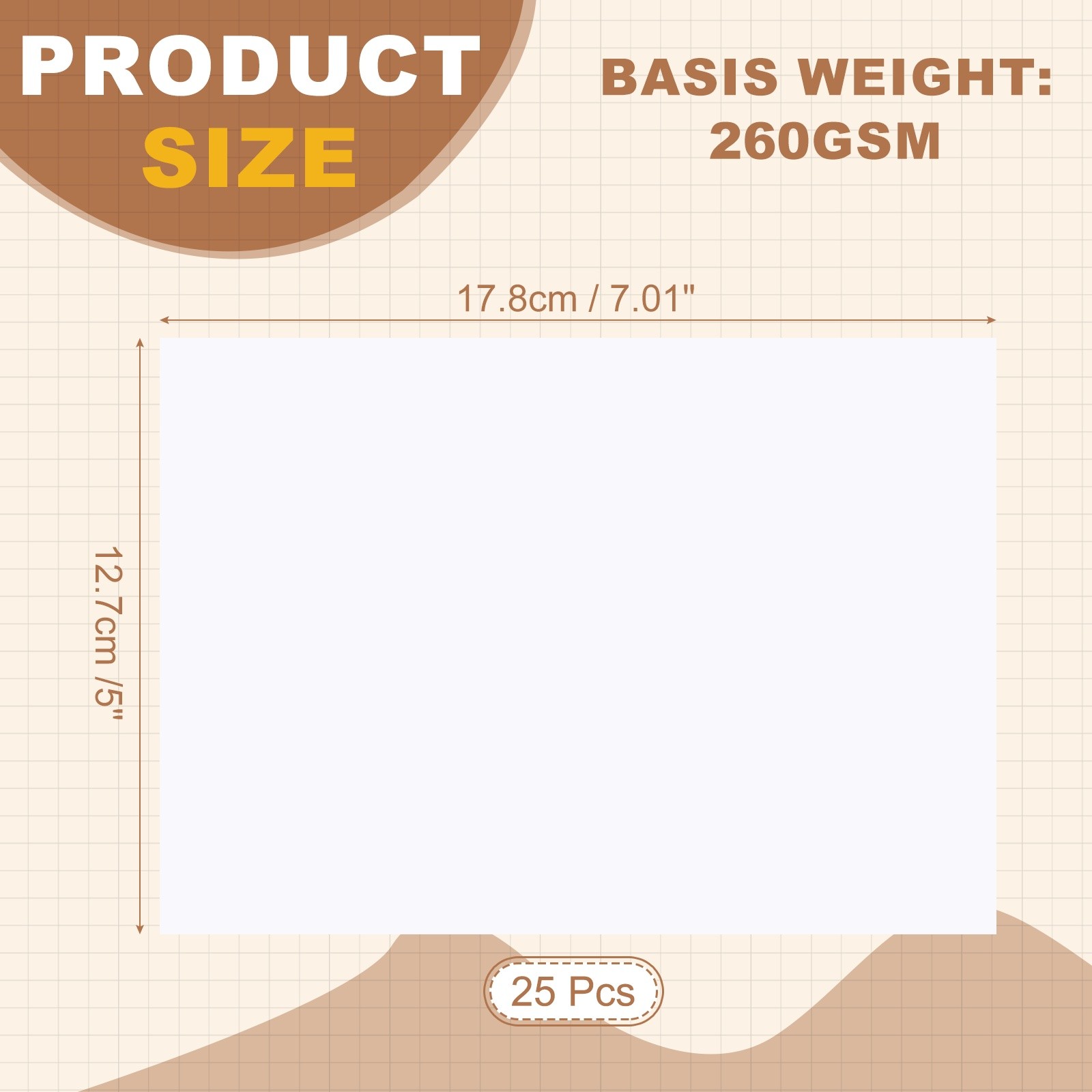 7″x5″ RC Glossy Photo Paper, 25 Sheets Inkjet Photo Paper 260GSM Resin Coated