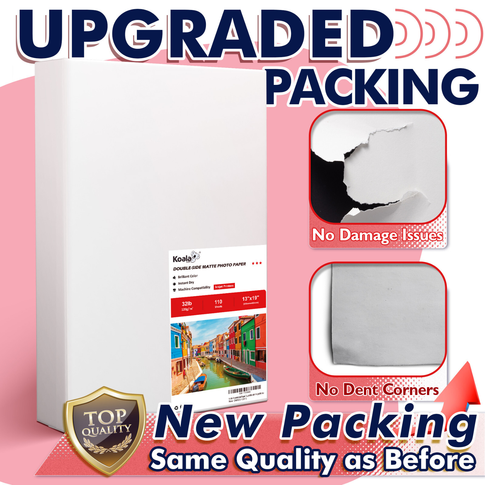 110 Sheets Koala Double Sided Matte Photo Paper 13×19 32 lb Inkjet Printer 120g