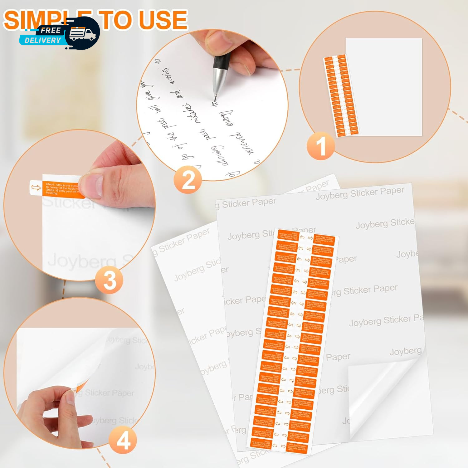 Printable Sticker Paper for Inkjet Printer 40 Sheets 8.5″X11” Matte Sticker