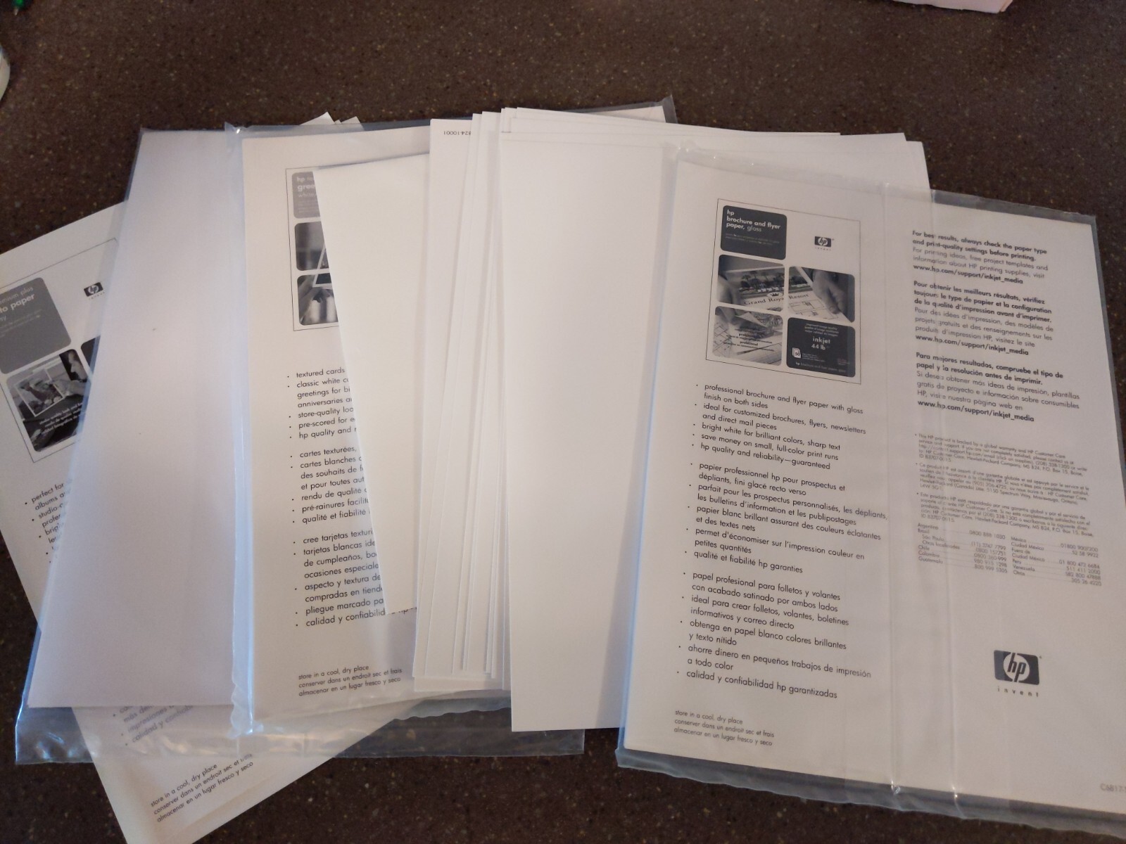 HP LaserJet Paper Paper Sample Brochure Flyer Paper Gloss Finish OPEN BOX