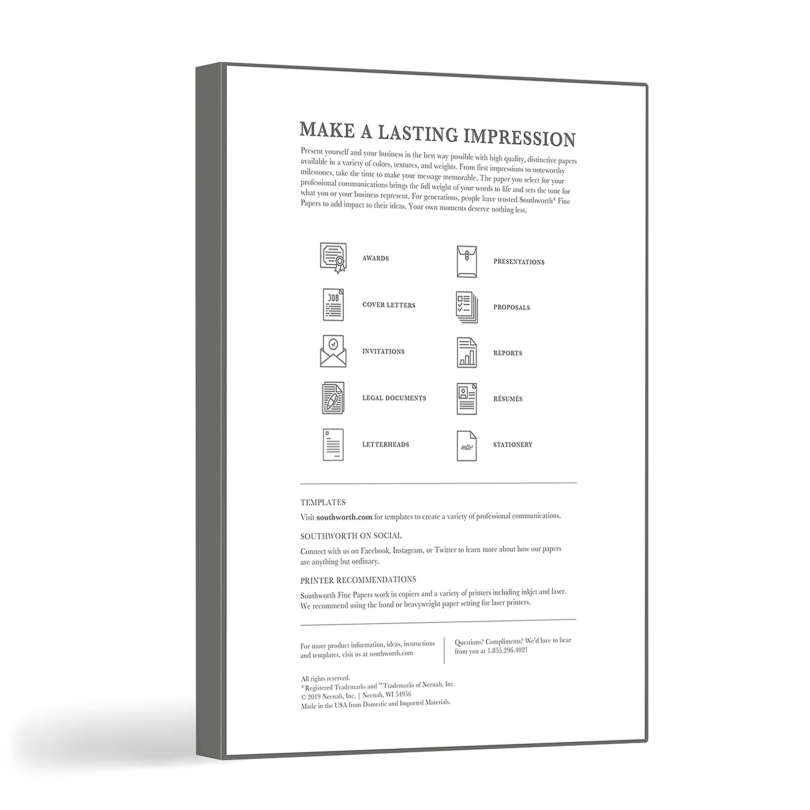 ® 100% Cotton Résumé Paper 8 1/2″ x 11″ 32 Lb 100% Recycled Almond Pack Of 100