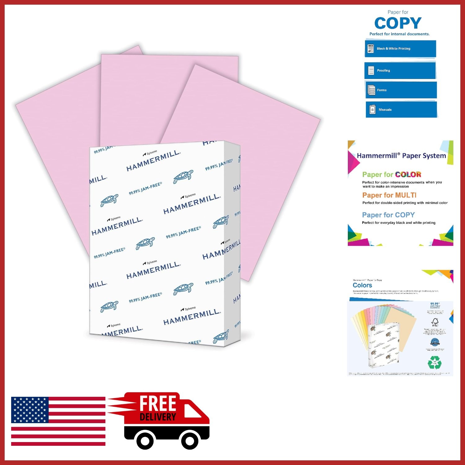 20lb Lilac Printer Paper 8.5×11 Ream of 500 Sheets for Printing Projects