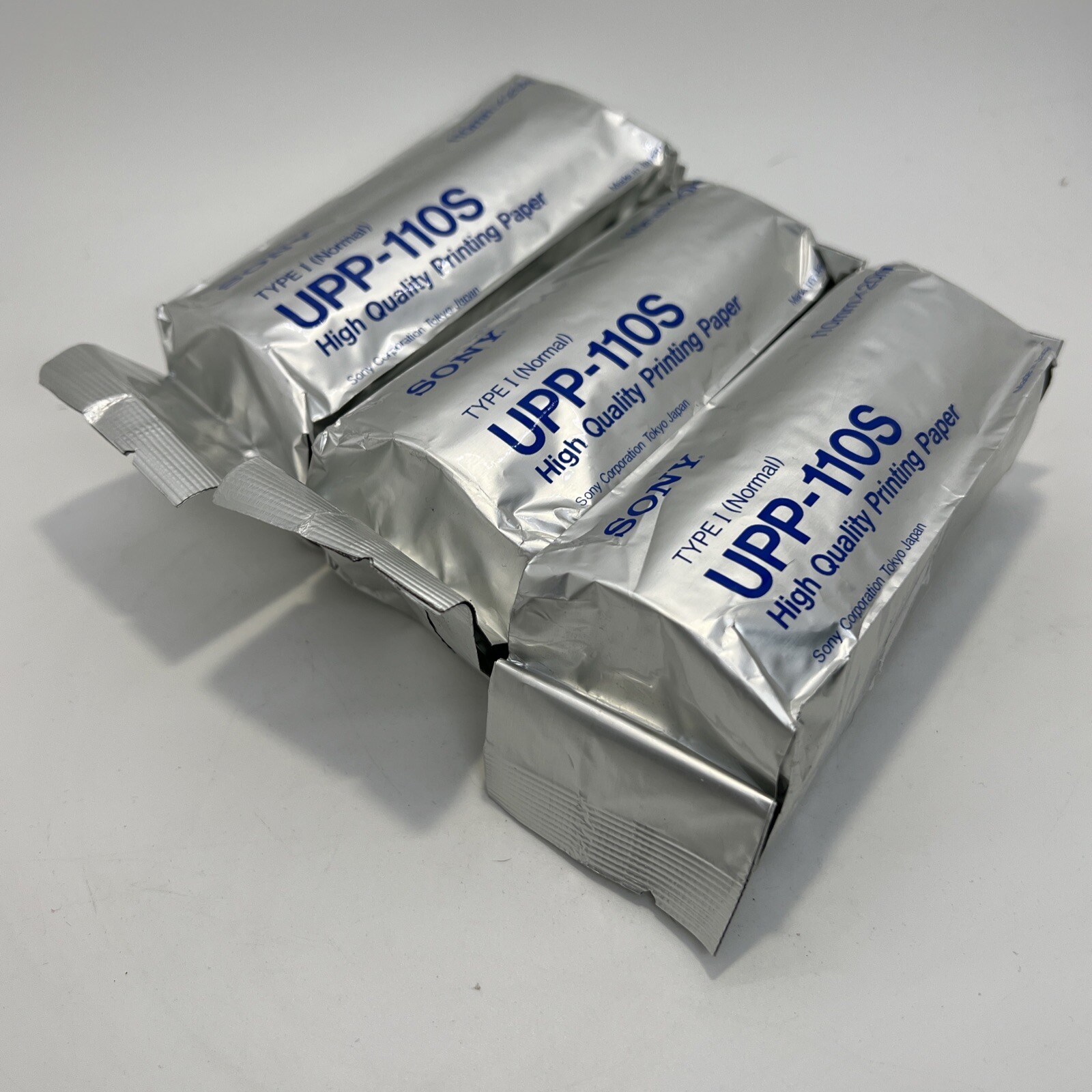 SONY UPP-110S Type I Thermal Print Media Paper 110mm x 20mm NEW (3 pack)