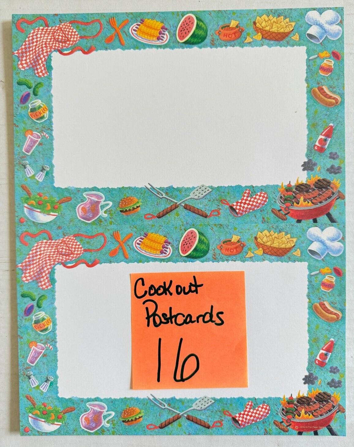 Martini Novelty Inkjet Printer Paper+ BBQ Note Cards Letter 8-1/2″x11″ LOT of 4